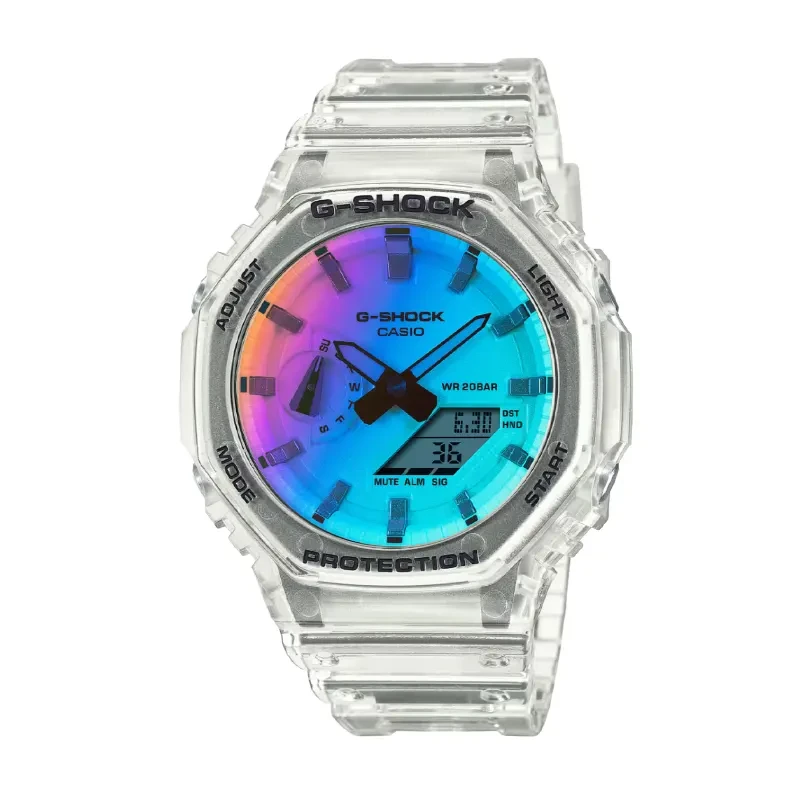 G-Shock Carbon Core Guard Rainbow Gradated Dial Men's Watch- GA-2100SRS-7A